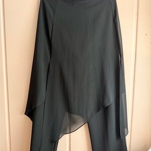 Cachet Black Layered Asymmetrical Skirt and pant sz 10